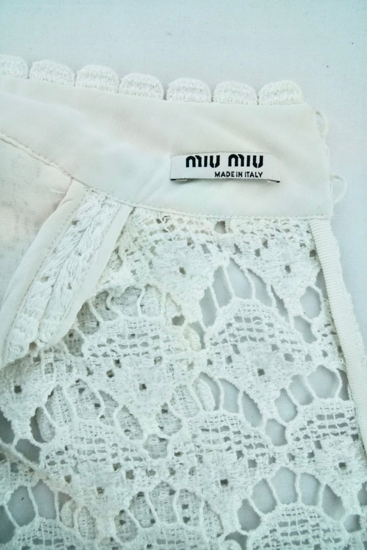 White Lace Cropped Top Rare