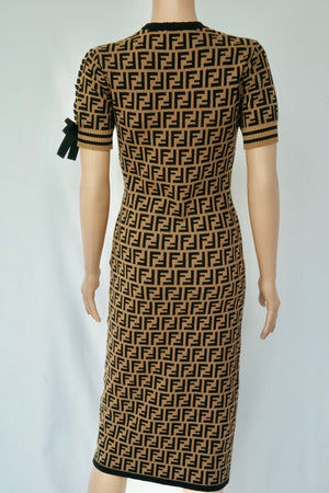 Brown And Black Classic Monogram Dress