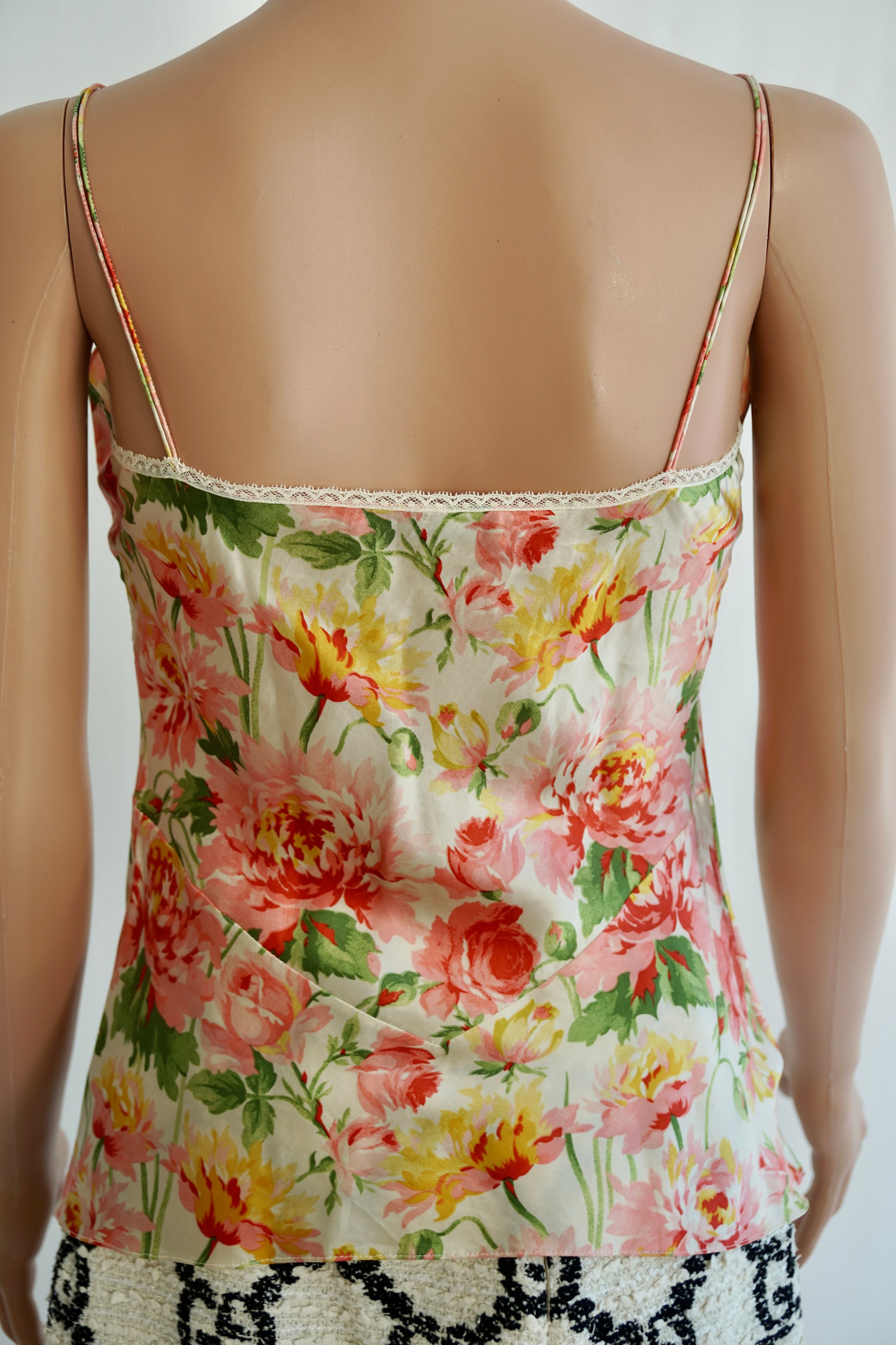 Multicolor Floral Print Detailed Strappy Blouse