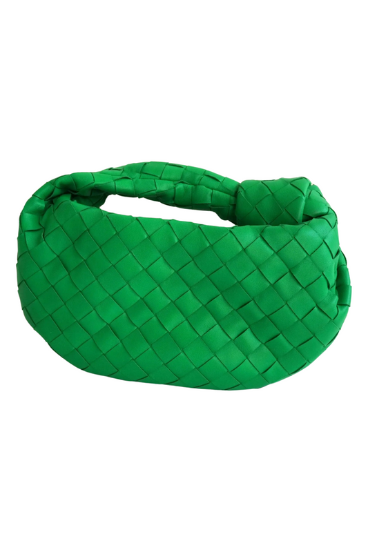 Green Intrecciato Leather Mini Jodie Hobo