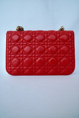 Dioraddict Red Cannage Leather Bag
