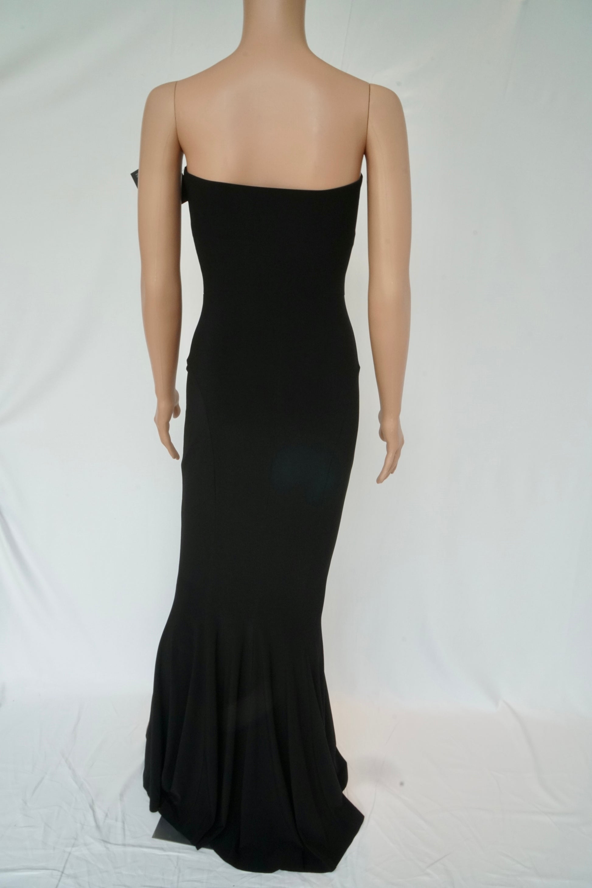 Black Strapless Fishtail Gown