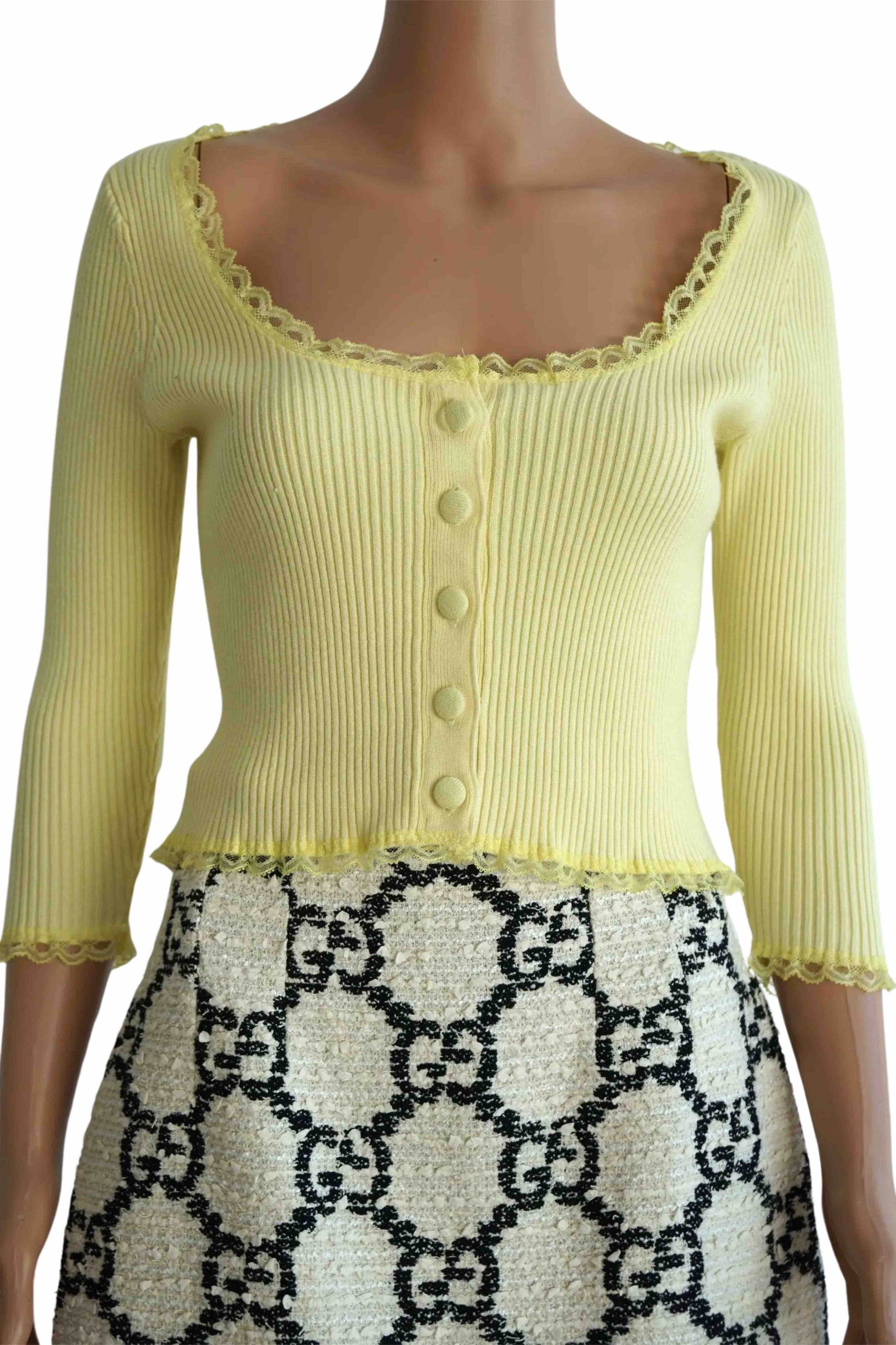 Yellow Knit Top