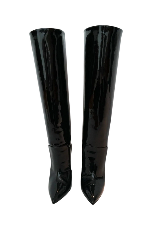 Stiletto Patent Leather Knee Boots