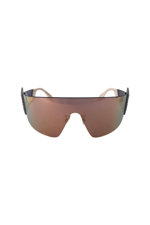 Fendi Pink Acetate FF 0382 Mirror Shield Sunglasses