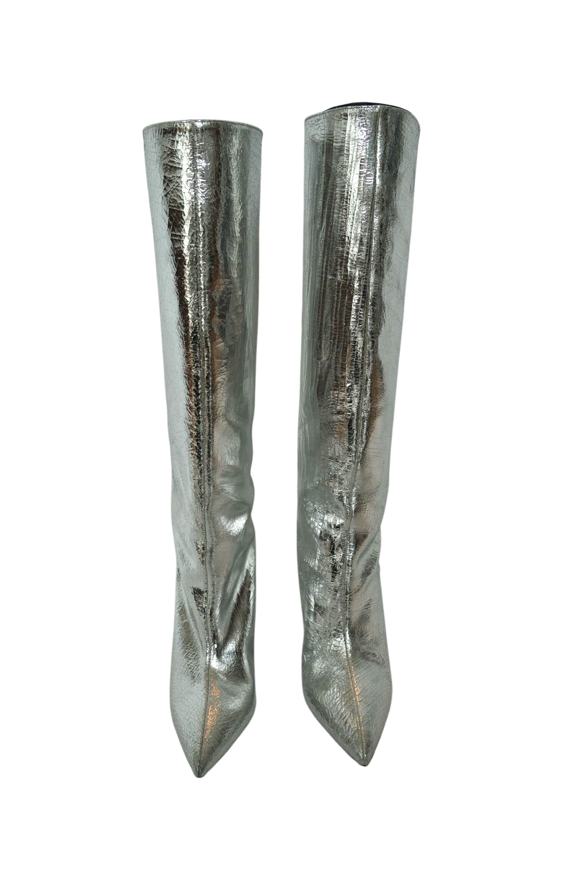 Silver Boots Mid Length